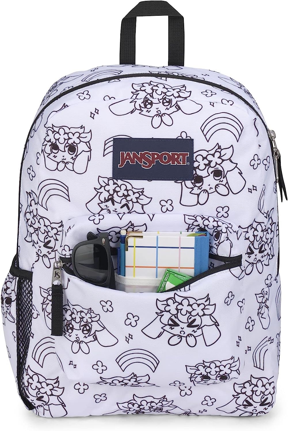 JanSport Cross Town Mochila escolar con cerezas de 8 bits JS0A47LW93L