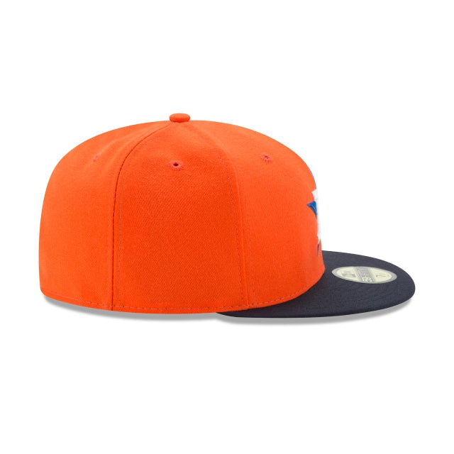 New Era 59FIFTY MLB Houston Astros Authentic Collection On-Field Fitted Hat naranja/azul marino