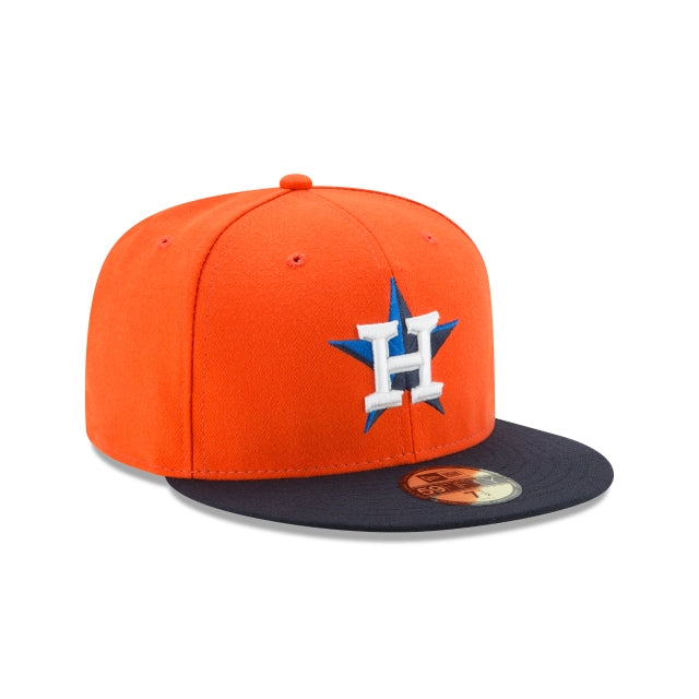 New Era 59FIFTY MLB Houston Astros Authentic Collection On-Field Fitted Hat naranja/azul marino