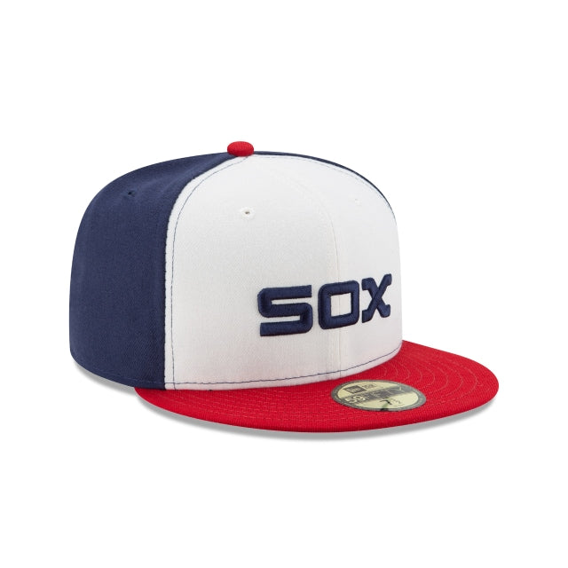 New Era 59FIFTY MLB Chicago White Sox Gorra ajustada básica negra y blanca