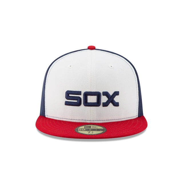 New Era 59FIFTY MLB Chicago White Sox Gorra ajustada básica negra y blanca