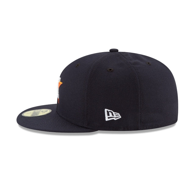 New Era 59FIFTY MLB 휴스턴 애스트로스 어센틱 컬렉션 현장 착용 모자 네이비