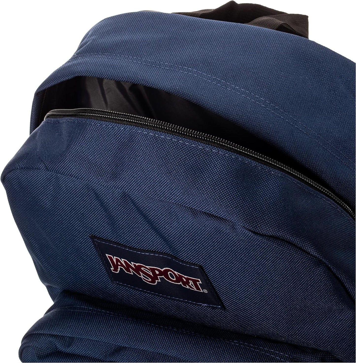 JanSport Right Pack Backpack - Travel, Work, or Laptop Bookbag with Leather Bottom, Navy