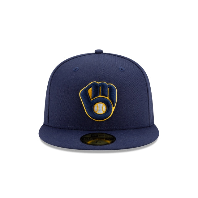 New Era 59FIFTY MLB Milwaukee Brewers Authentic Collection On-Field Fitted Hat azul marino