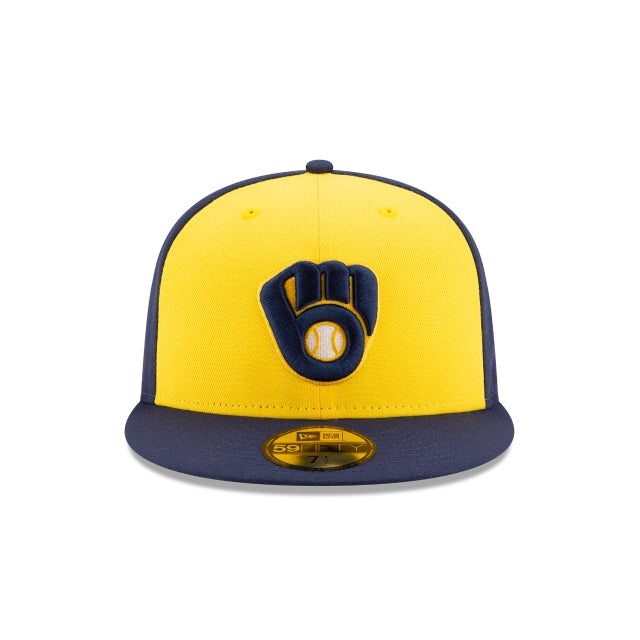 New Era 59FIFTY MLB Milwaukee Brewers Authentic Collection On-Field Fitted Hat azul marino