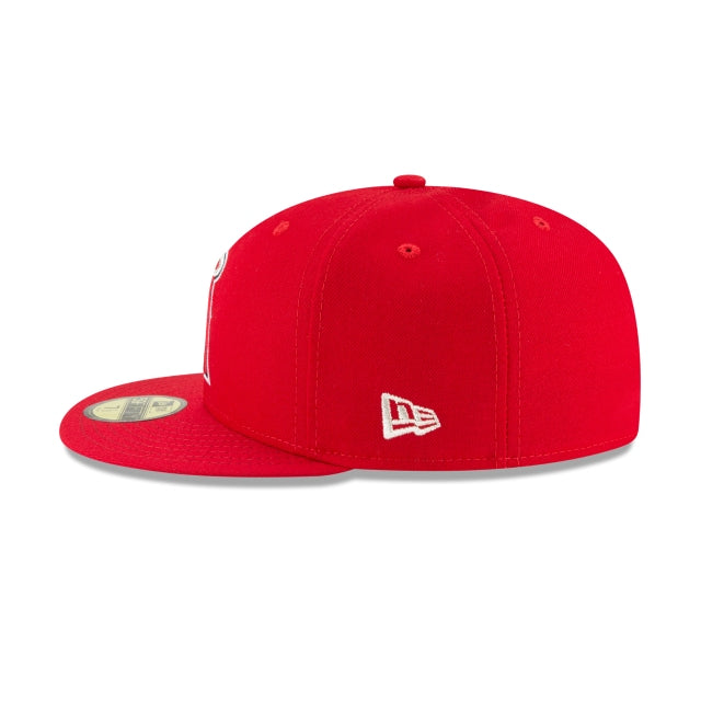 New Era 59FIFTY MLB Los Angeles Angels Authentic Collection On-Field Fitted Hat Rojo