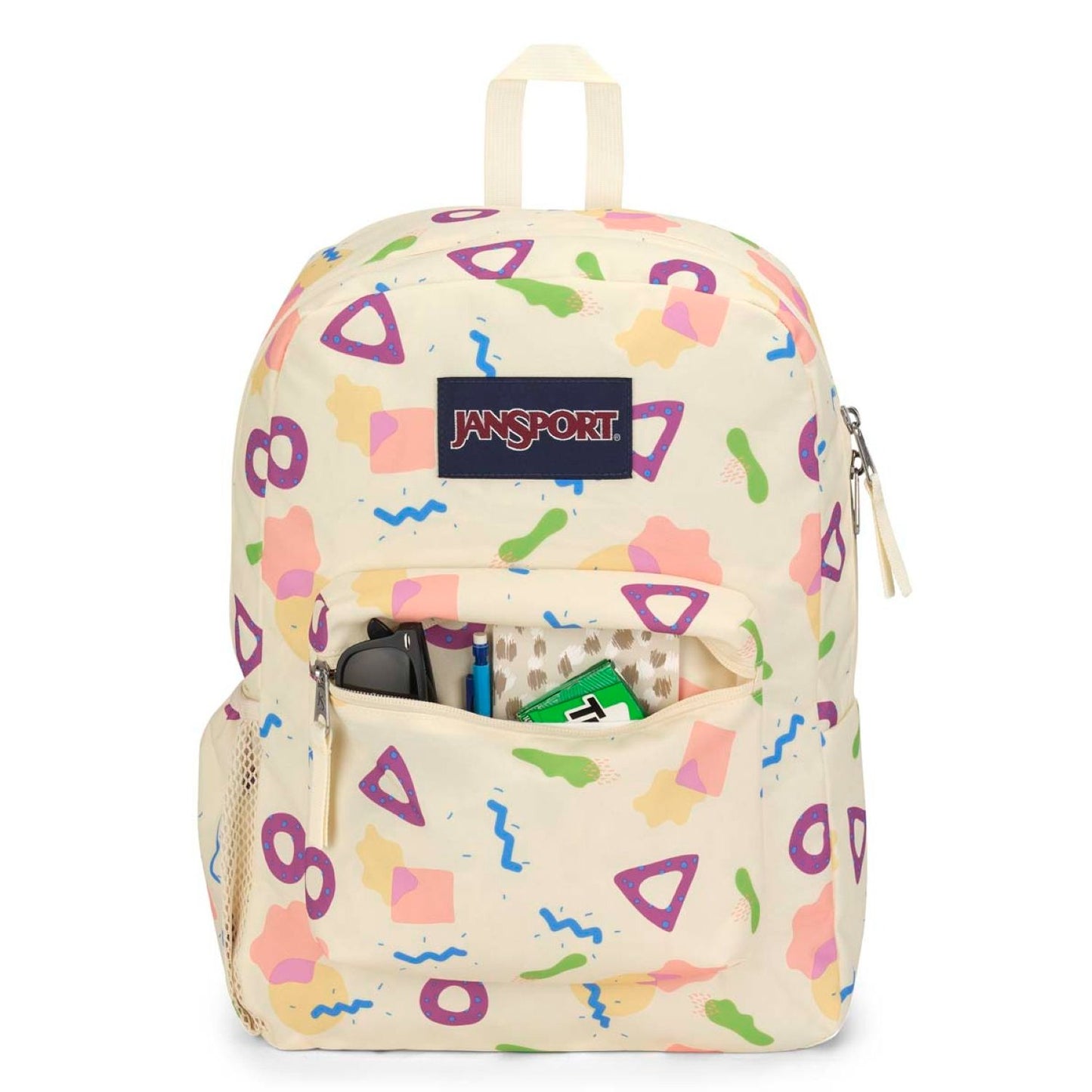 JanSport Cross Town Mochila escolar con cerezas de 8 bits JS0A47LW93L