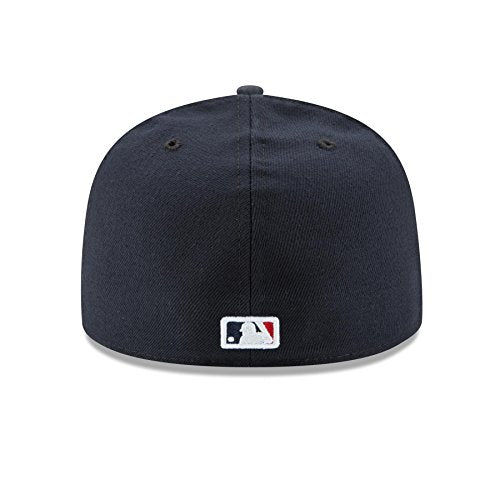 New Era MLB Atlanta Braves Authentic Collection 59FIFTY Gorra ajustada azul marino y blanco