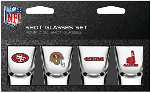 San Francisco 49ers Juego de vasos de chupito cuatro 2oz