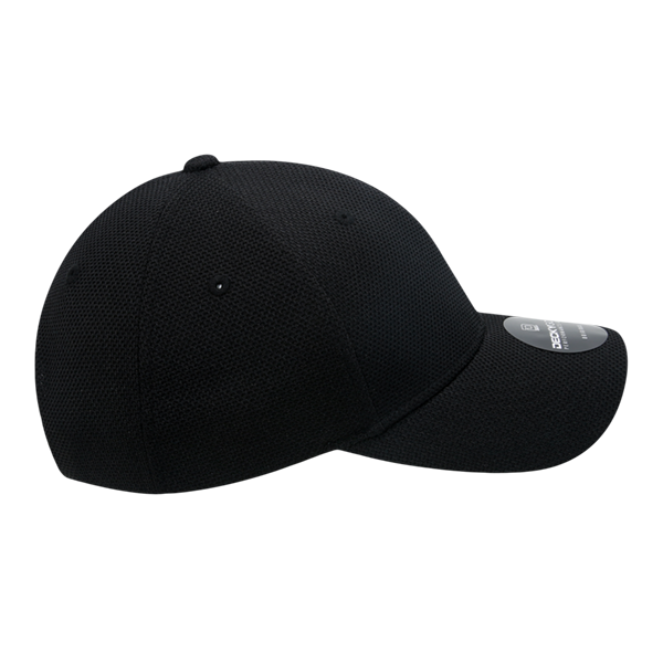 Golf Pique Pattern Ajustable Low Crown Gorras Estructuradas Negro