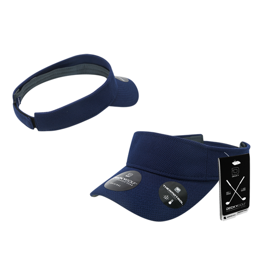 스탠다드 골프 선 바이저 피케 패턴 네이비 블루