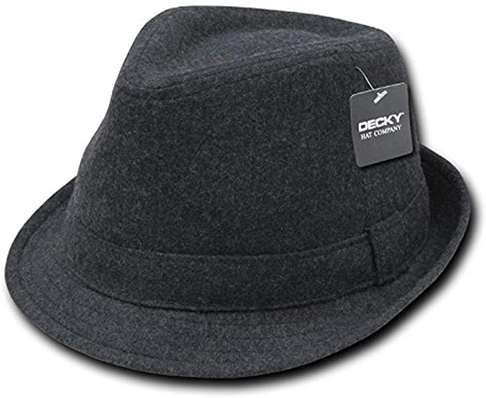 Sombrero Fedora Melton de lana para hombre Heather Charcoal