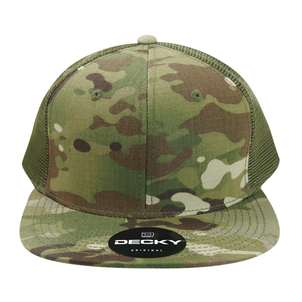 Gorra Snapback de camionero de camuflaje multicolor de High Crown, gorra ajustable de camuflaje/oliva