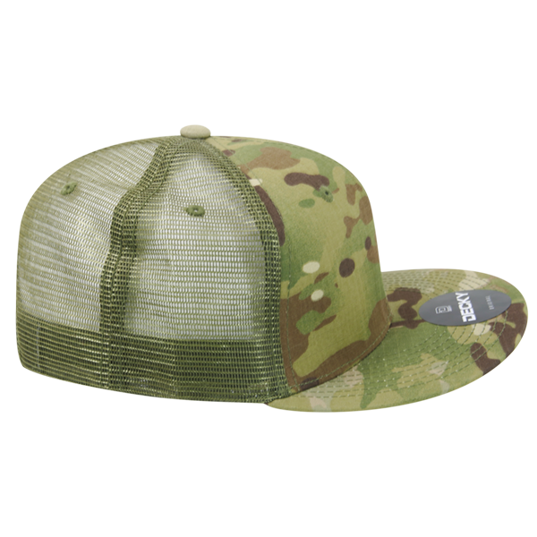 Gorra Snapback de camionero de camuflaje multicolor de High Crown, gorra ajustable de camuflaje/oliva