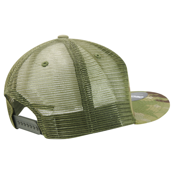 Gorra Snapback de camionero de camuflaje multicolor de High Crown, gorra ajustable de camuflaje/oliva
