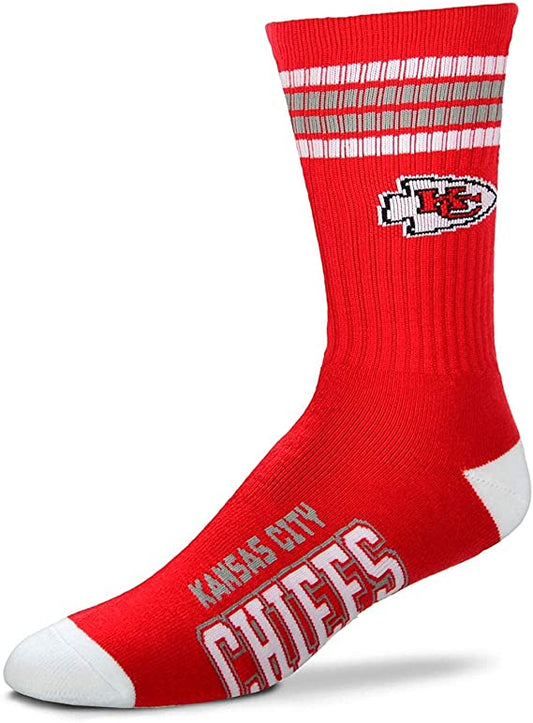 FBF 4 스트라이프 듀스 크루 양말 Kansas City Chiefs Large(10-13)