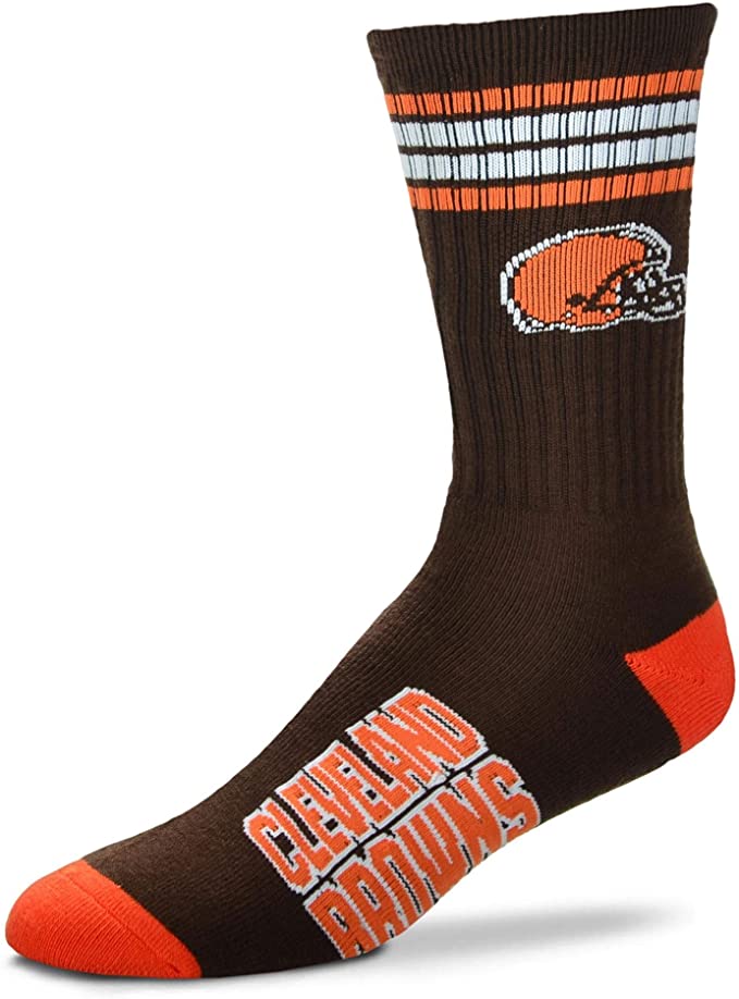 FBF 4 rayas Deuce Crew calcetines Cleveland Browns grande (10-13)