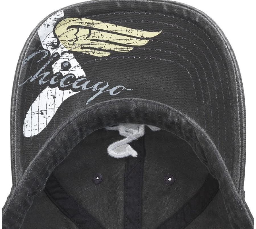 American Needle MLB Chicago White Sox New Raglin gorra ajustable negra con visera