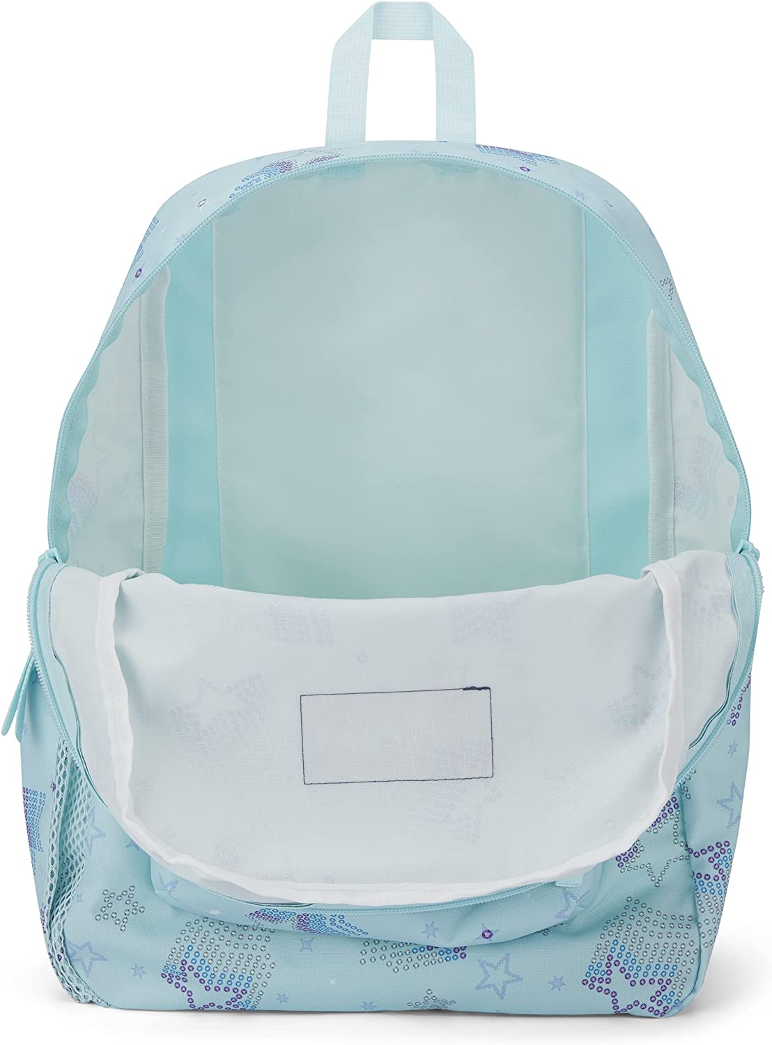 JanSport Cross Town, Sparkle Stars, mochila escolar azul de talla única