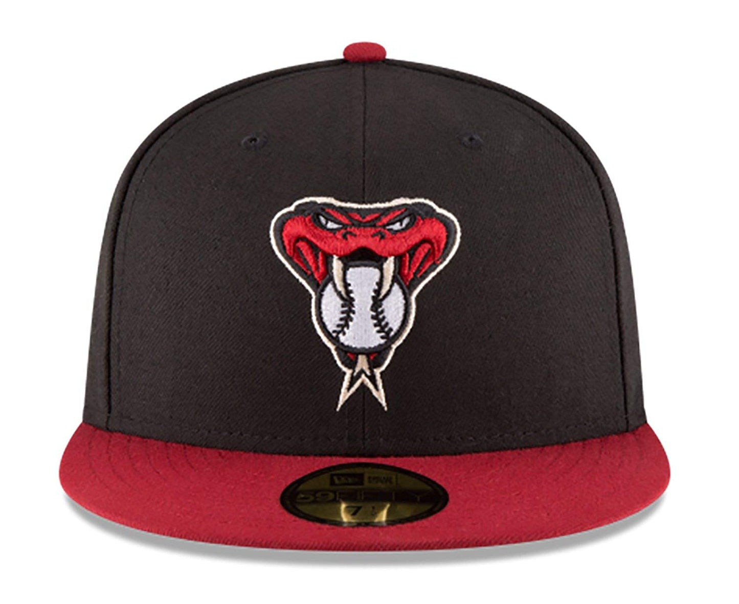 New Era 59FIFTY MLB 애리조나 다이아몬드백스 어센틱 컬렉션 필드 피티드 모자 블랙/레드