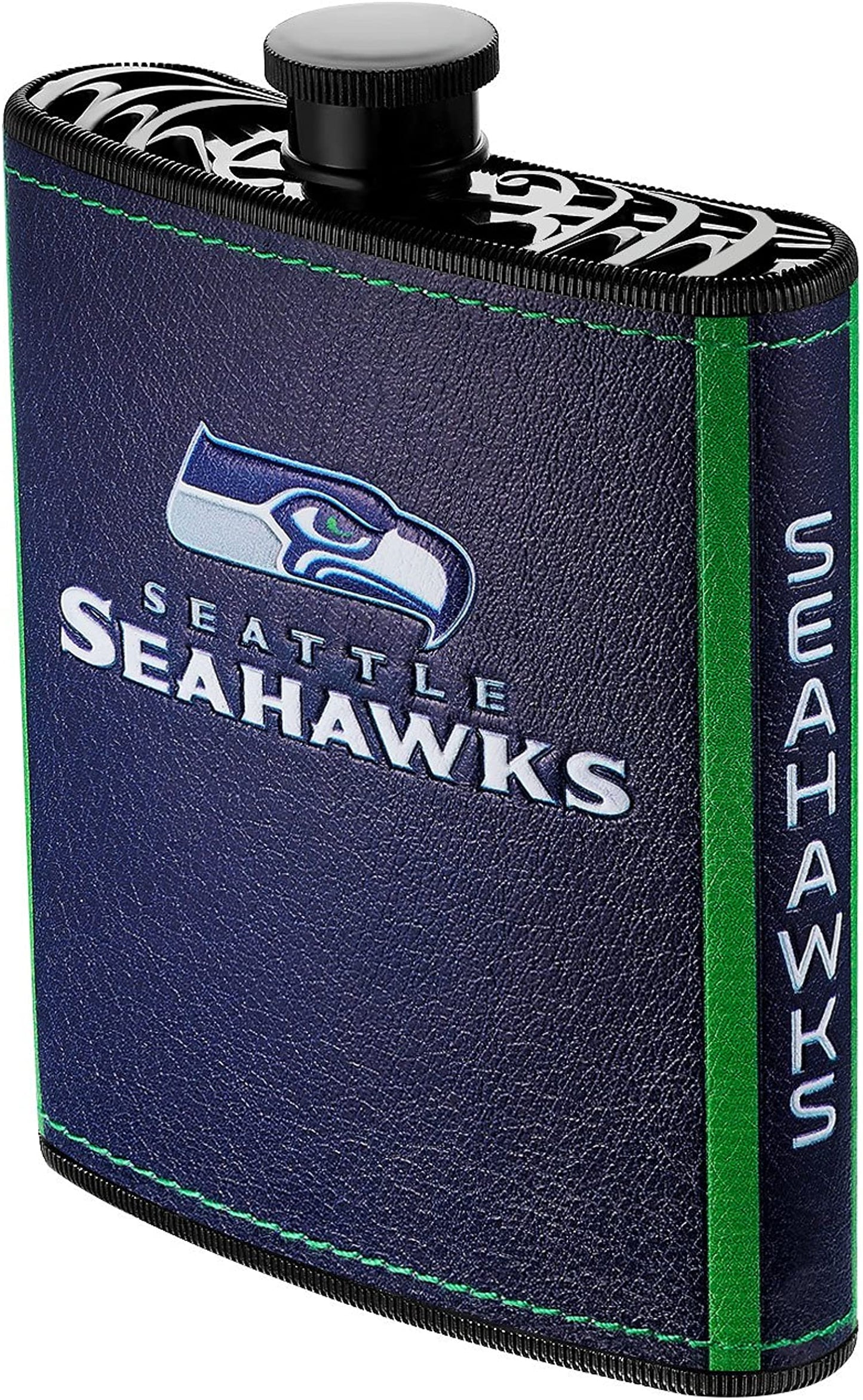 Petaca de plástico de los Seattle Seahawks, 7 onzas