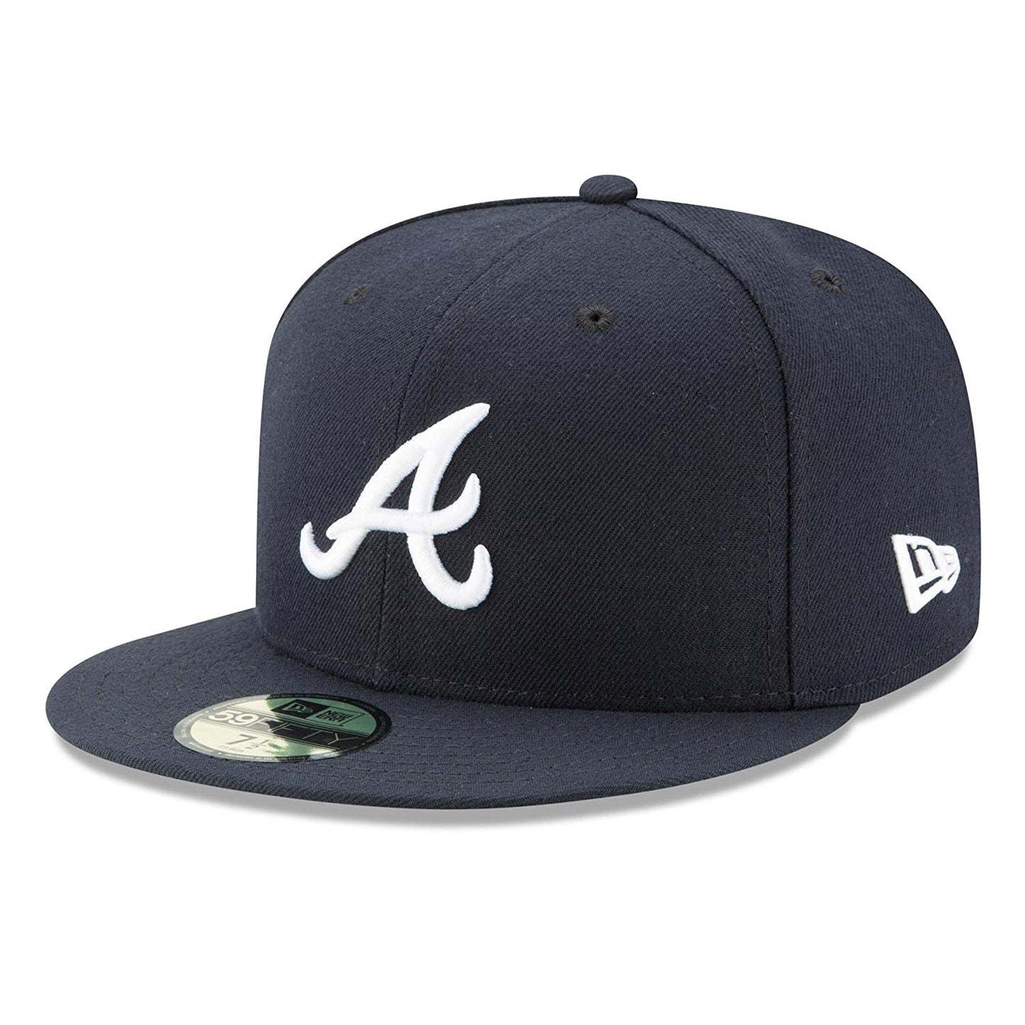 New Era MLB Atlanta Braves Authentic Collection 59FIFTY Gorra ajustada azul marino y blanco