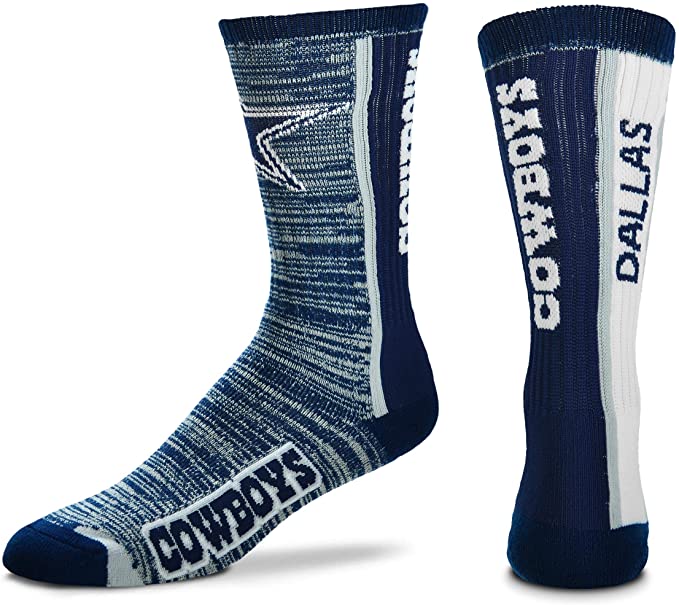 FBF Bar Stripe Vert Crew Calcetines Dallas Cowboys Grande (10-13)