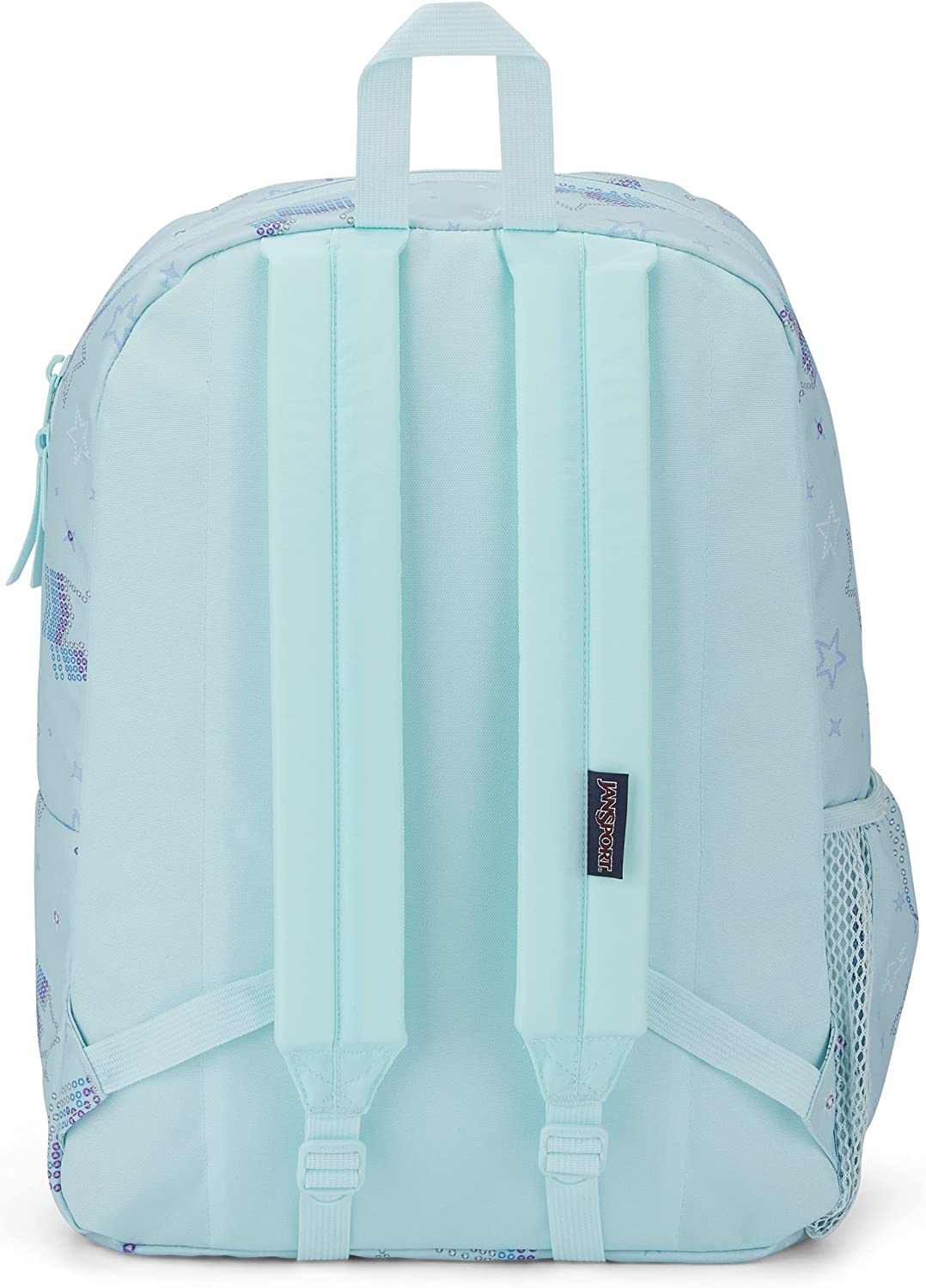 JanSport Cross Town, Sparkle Stars, mochila escolar azul de talla única