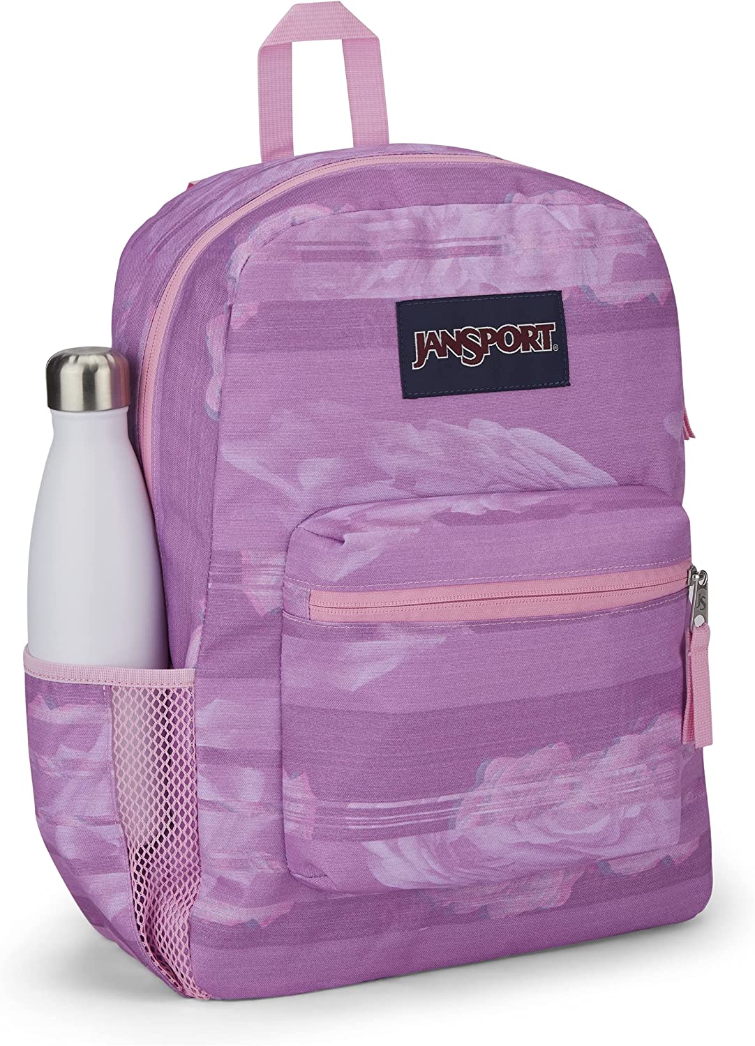JanSport Cross Town, Static Rose, mochila escolar rosa de talla única