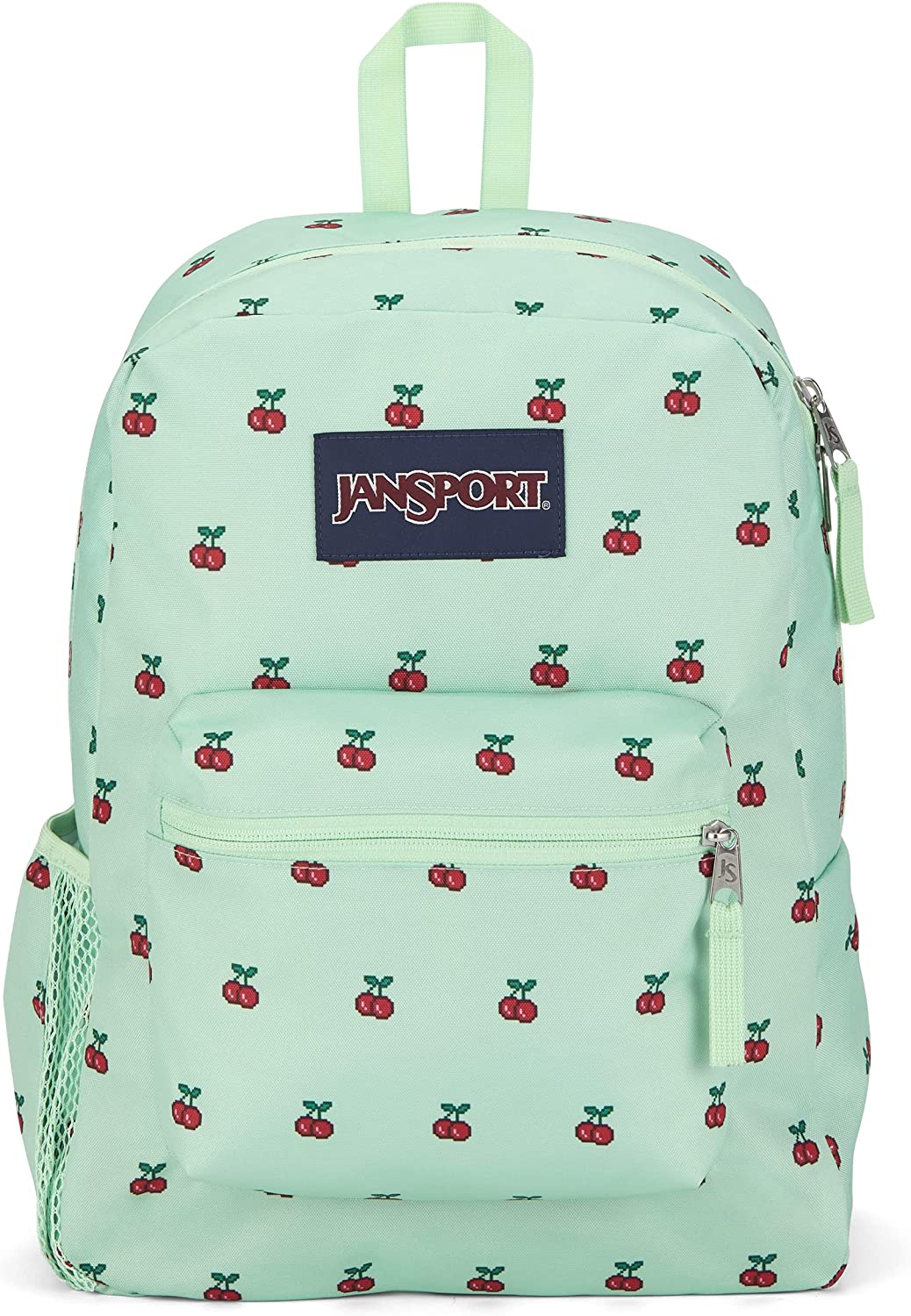 JanSport Cross Town Mochila escolar con cerezas de 8 bits JS0A47LW93L