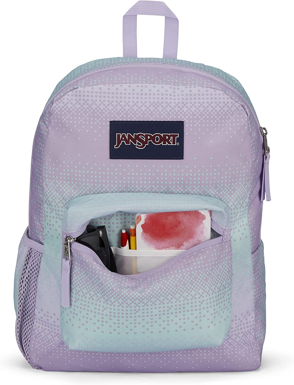 JanSport 크로스 타운 8비트 옴브레 퍼플 스쿨 백팩 JS0A47LW93K