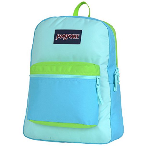 Mochila Escolar JanSport Overexposed Azul/Aqua Dash Talla Única
