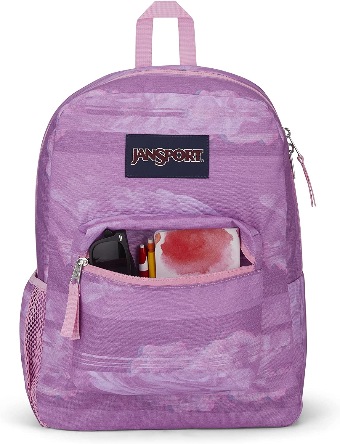 JanSport Cross Town, Static Rose, mochila escolar rosa de talla única