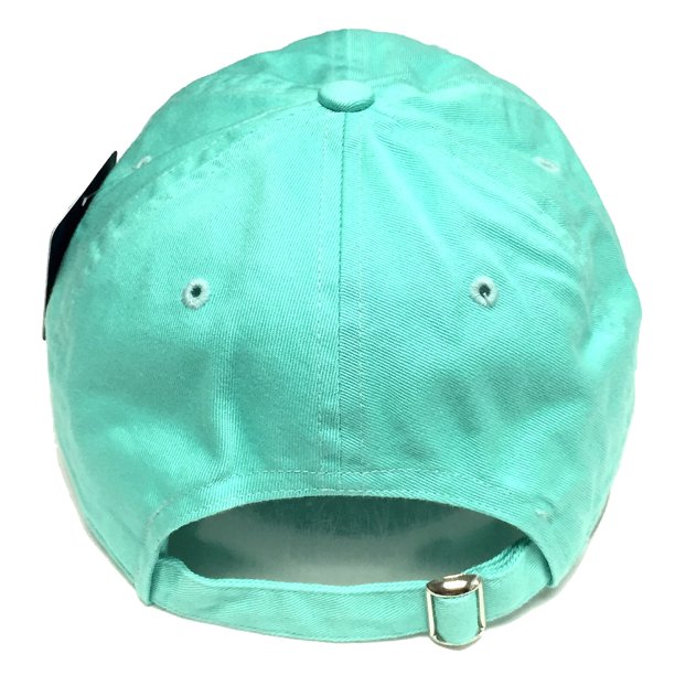 Gorra de algodón lavado vintage Sombrero liso en blanco Aqua Dash Correa ajustable Sombrero de papá