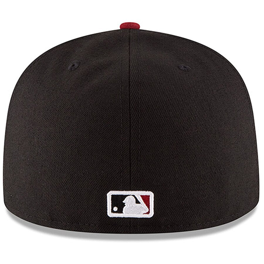 New Era 59FIFTY MLB 애리조나 다이아몬드백스 어센틱 컬렉션 필드 피티드 모자 블랙/레드