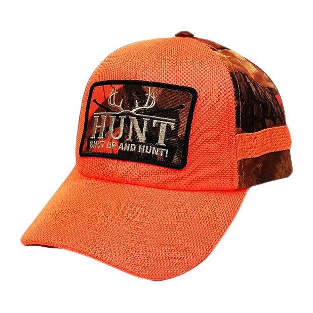 Men's Outdoor Hunting Patch Camouflage Adjustable Cap Dad Hat - Orange Camo