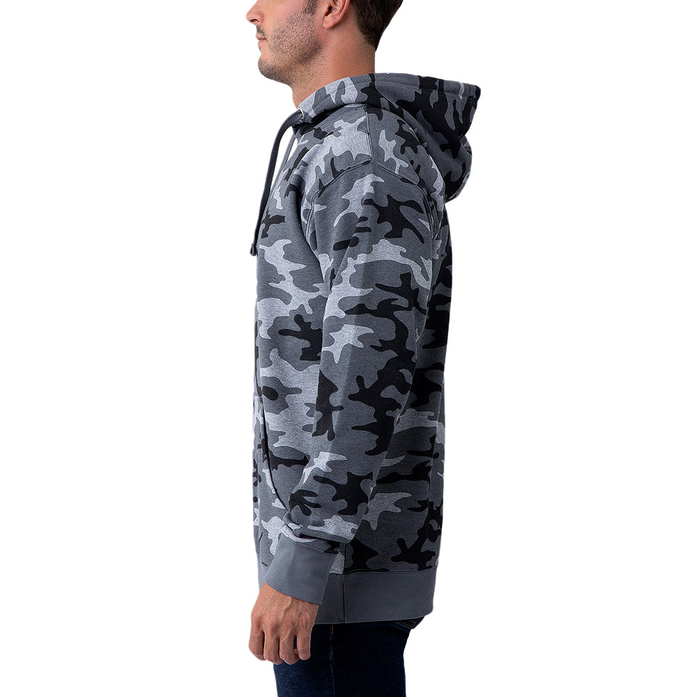 Unisex Premium Pullover Fleece Sudadera Gris Camo S a 3XL (Riverstone Camo)
