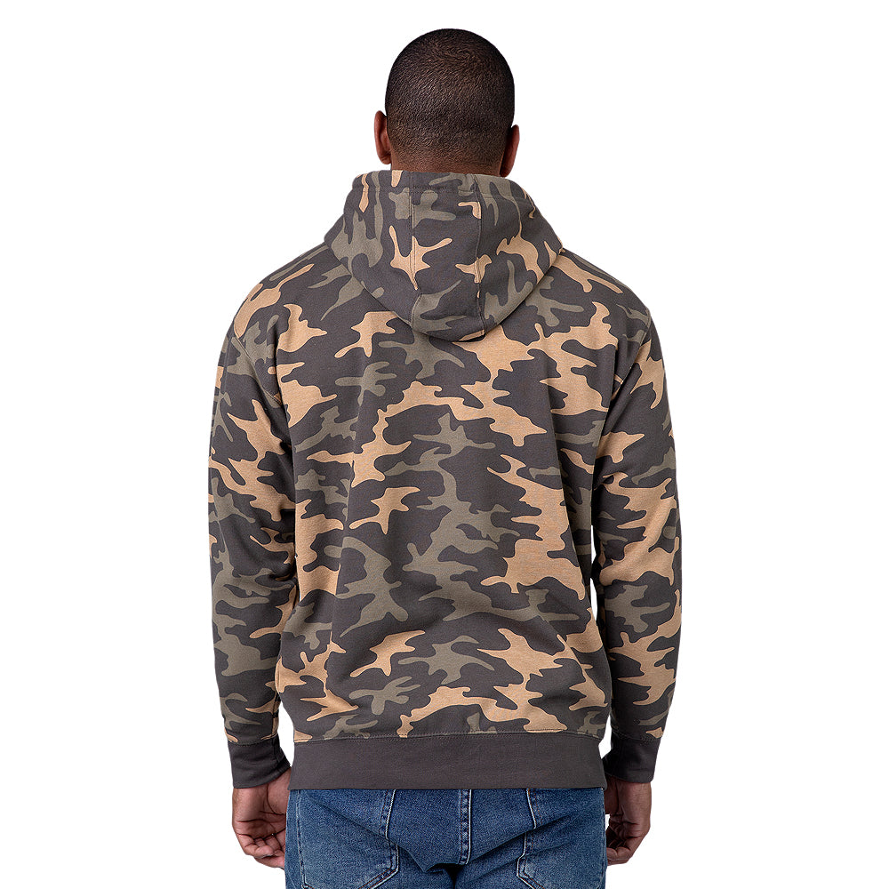 Unisex Premium Pullover Fleece Hoodie Khaki Camo S a 3XL