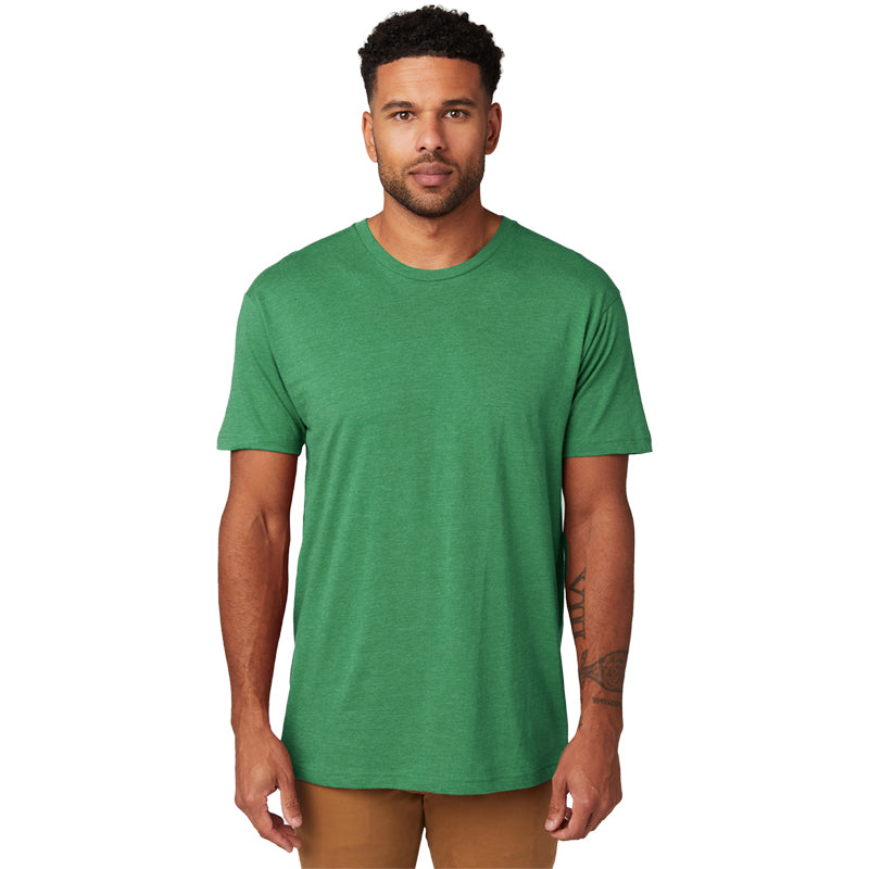 Paquete de 3 camisetas unisex de manga corta con cuello redondo y lavado suave Kelly Green Heather