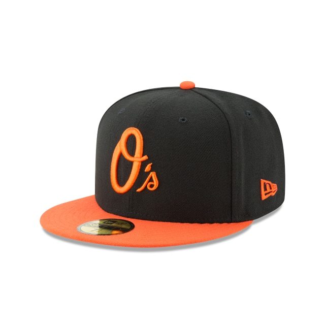 New Era 59FIFTY MLB Baltimore Orioles Alternate Authentic Collection On Field Performance Gorra ajustada Negro y naranja