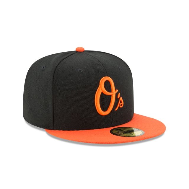 New Era 59FIFTY MLB Baltimore Orioles Alternate Authentic Collection On Field Performance Gorra ajustada Negro y naranja