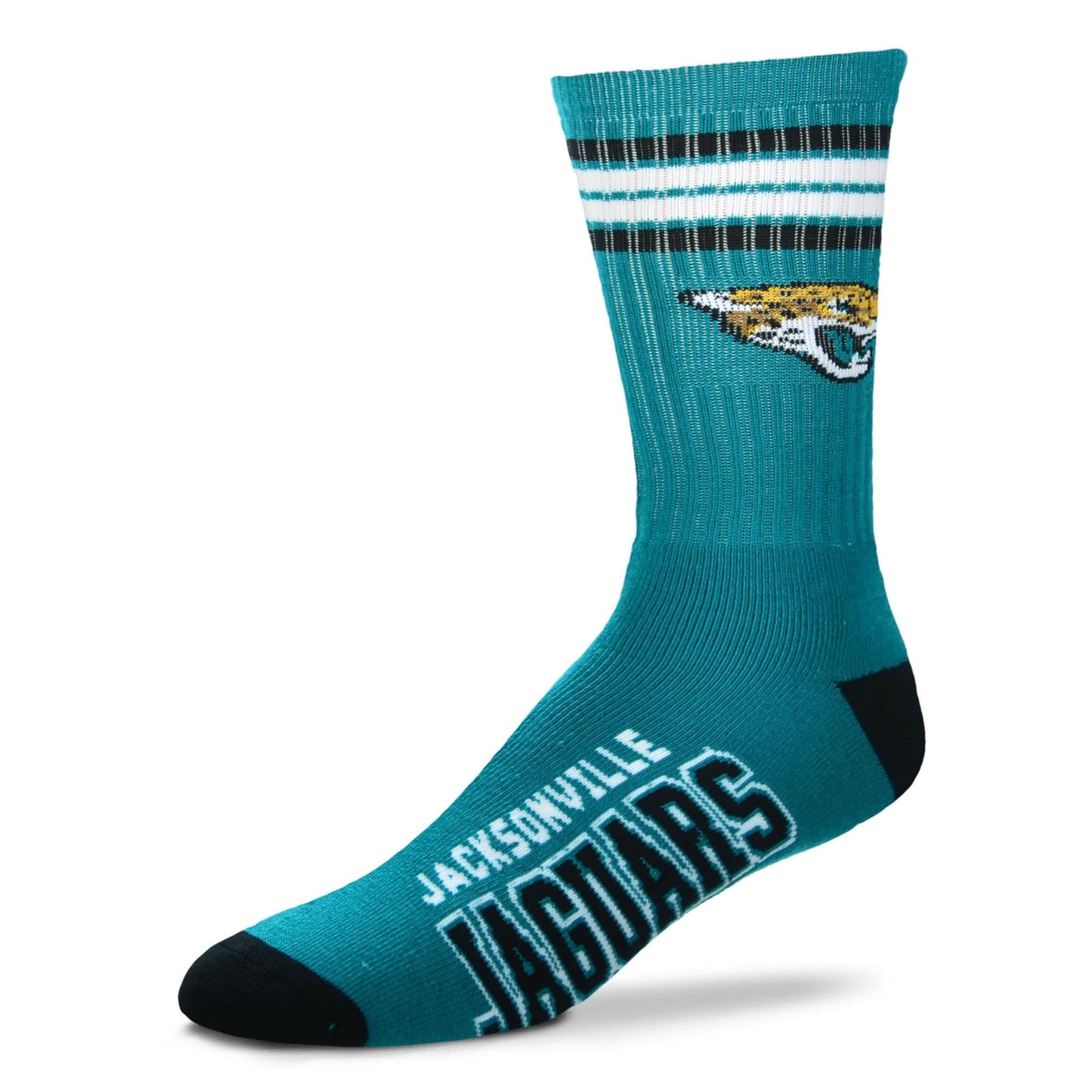 FBF 4 rayas Deuce Crew calcetines Jacksonville Jaguars grande (10-13)