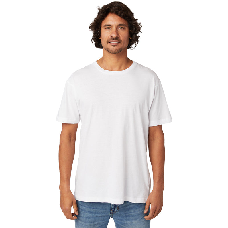 Pack de 3 camisetas unisex de manga corta con cuello redondo y lavado suave blancas