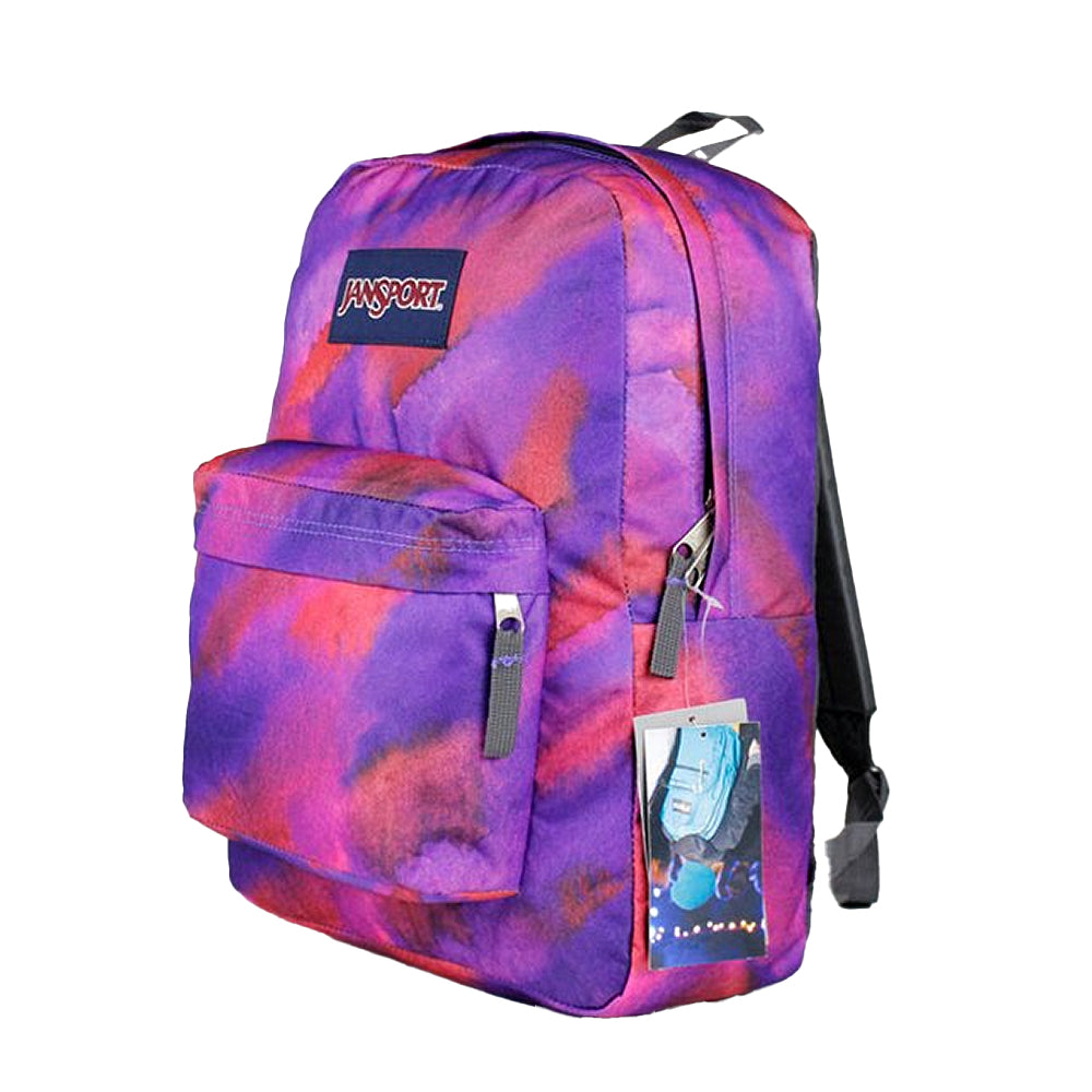 Jansport Superbreak Backpack Purple Sky Multi Watercolor