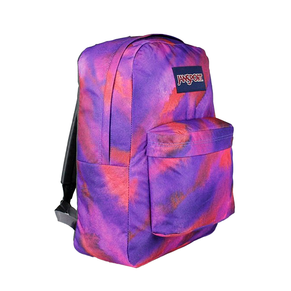 Jansport Superbreak Backpack Purple Sky Multi Watercolor
