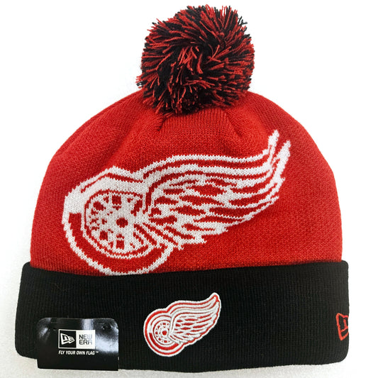 New Era NHL Detroit Red Wings Cuffed Knit Hat with Pom