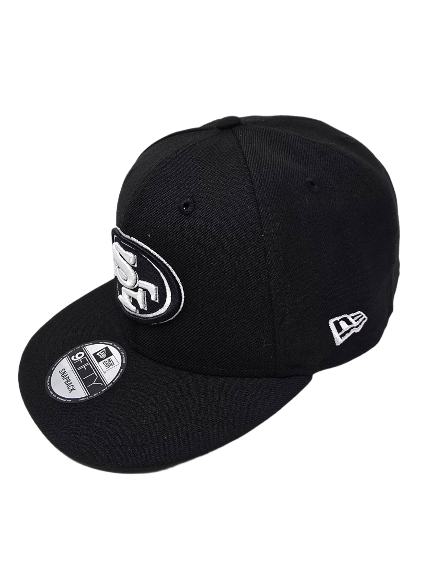 San Francisco 49ers Authentic New Era Black & White Logo 9FIFTY Snapback