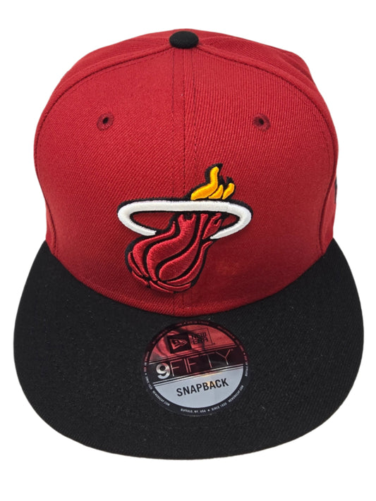 Miami Heat Officially Licensed NBA New Era 9FIFTY Red and Black Snapback