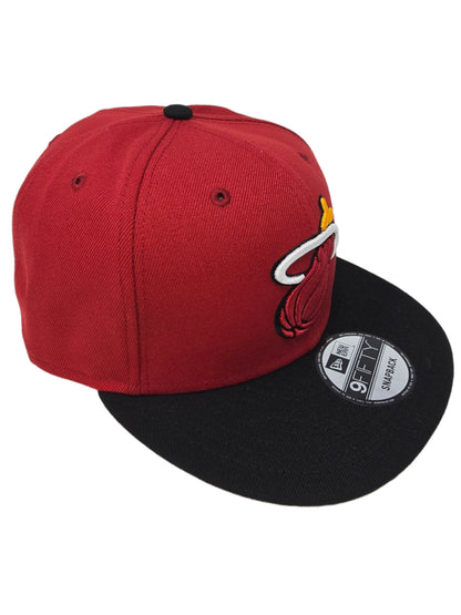 Miami Heat Officially Licensed NBA New Era 9FIFTY Red and Black Snapback