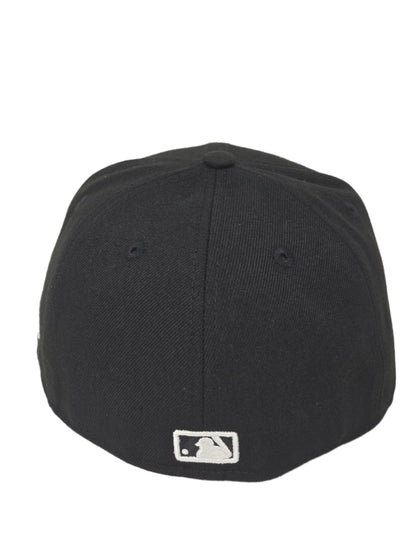 Los Angeles Dodgers Black and White Logo New Era Fitted Black Baseball Cap 59FIFTY